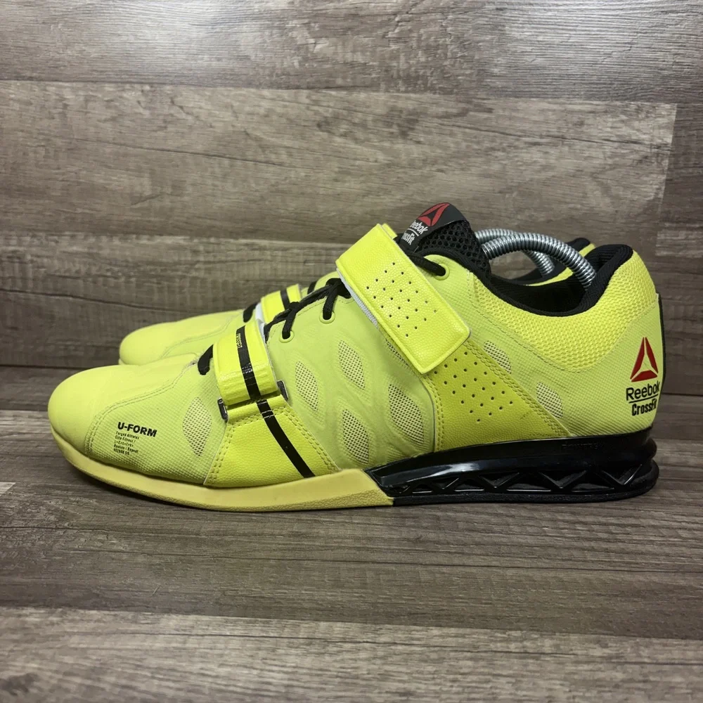 Reebok Crossfit CF74 Weight Lifting Yellow Black Mens US Size 12 109942482 Shoes